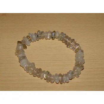 Drahý kámen Křišťál s rutilem - Náramek - disky - knd2
