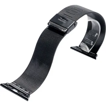 Řemínek na hodinky Univerzální řemínek alá Milanese pro Apple Watch 42 mm černý