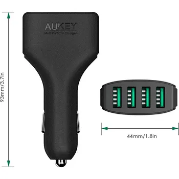 Aukey CC-01 autonabíječ 4x (2.4A výstup) nabíjení