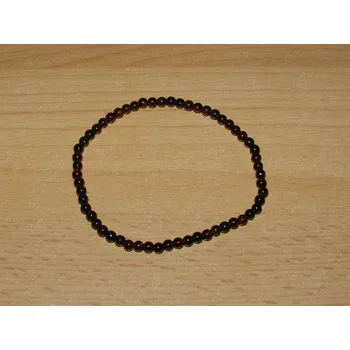 Drahý kámen Granát - Náramek - kuličky 4 mm - knk10