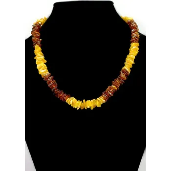 Náhrdelník Náhrdelník z jantaru, kombinace barev, kousky cca 10 x 3 mm (JA200S)