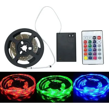 LED osvětlení Lighting B3524 LED pásek IP65 RGB na baterie 2 metry (LED pásek RGB napájený z baterie na DO)