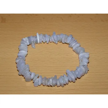 Drahý kámen Chalcedon - Náramek - disky - knd3