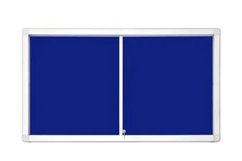 tabule 2x3 vitrína s horizontálním otevíráním 141 x 70 cm filcová modrá