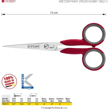 Krejčovské nůžky Nůžky KRETZER FINNY ZIPZAP/HOBBY 780213