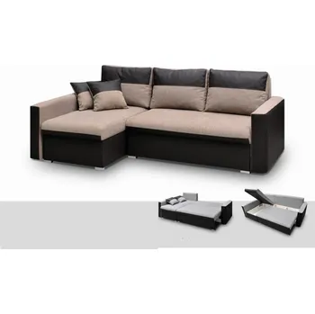 Obývací stěna Sedací souprava Flavio hnědočerná