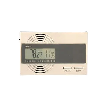 digitální vlhkoměr s teploměrem (stříbrný)