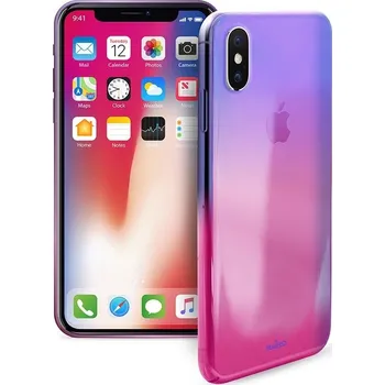 Pouzdro na mobilní telefon Puro Hologram pro Apple iPhone X růžové
