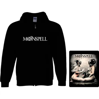 Pánská mikina mikina s kapucí a zipem Moonspell - Alpha Noir