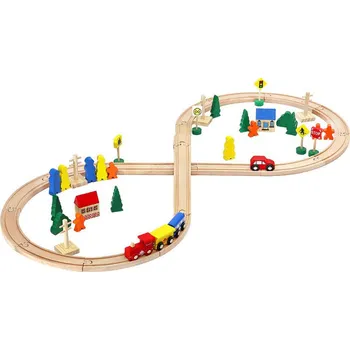 Vláček a vláčkodráha Dřevěná vláčkodráha 50ks 6862