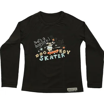 tričko Lasting Skater LS - 9090/Black 140 cm