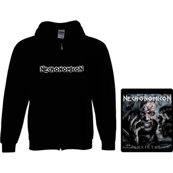 Pánská mikina mikina s kapucí a zipem Necronomicon - Invictus