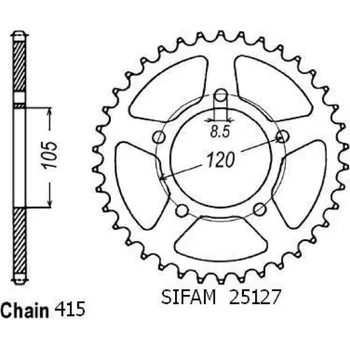 Motodíl Sifam Rozeta pro Aprilia 25127CZ51