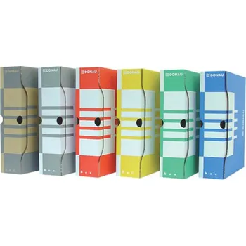 Archivační box Archivní box A4, 80 mm, kartonový, DONAU, červený