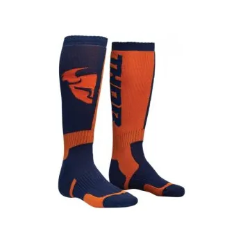 Pánské ponožky Mx ponožky THOR MX SOCK NAVY/ORANGE, Velikost 6 - 9