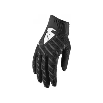 Moto rukavice MX rukavice THOR REBOUND BLACK GLOVES, Velikost S