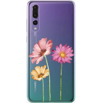Pouzdro na mobilní telefon iSaprio Three Flowers pro Huawei P20 Pro