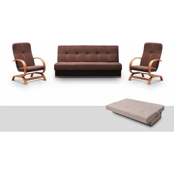 Obývací stěna Sedací sestava Tokyo 3+1+1 hnědá