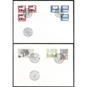 Poštovní známka Švédská pošta (1973) FDC 799 - 803 - Švédsko - Kámen a krajina
