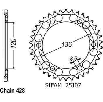 Motodíl Sifam Rozeta pro Yamaha 25107CZ44
