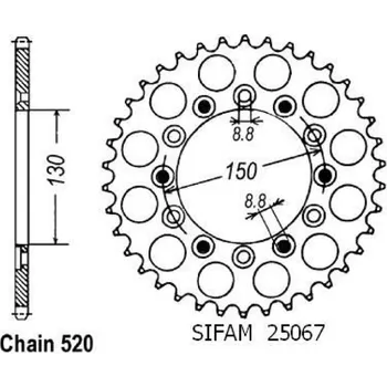 Auto-moto Sifam Rozeta pro Honda 25067CZ50