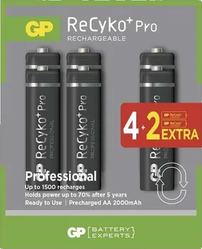 Článková baterie GP ReCyko+ Pro AA 6 ks