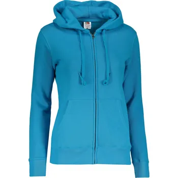 Dámská mikina Fruit Of The Loom Premium Hooded Sweat Azure Blue