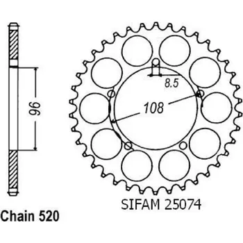 Auto-moto Sifam Rozeta pro Aprilia 25074CZ41