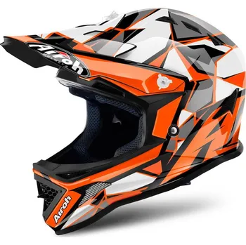 Helma na motorku Airoh Archer Chief oranžová/bílá/černá XXS