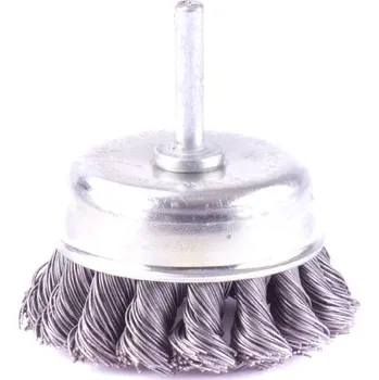 Drátěný kartáč Kartáč ocelový hrnkový copy, stopka,100 mm