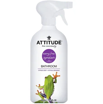 Čisticí prostředek do koupelny Attitude Eko čistič s vůní citronové kůry s rozprašovačem 800 ml