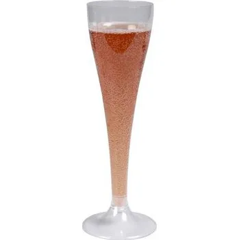 Jednorázové nádobí Pohárek na sekt / šampus 0,1 l čirý ( 12 ks ) (PS krystal)