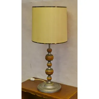 Lampička Stolní lampa masivní dřevěno kovová 83cm