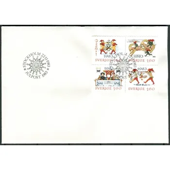 Poštovní známka Švédská pošta (1983) FDC 1258 - 1261 - Švédsko - Vánoce