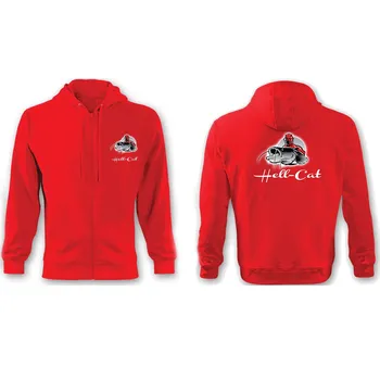 Rybářská mikina a svetr Hell-Cat Mikina se zipem červená