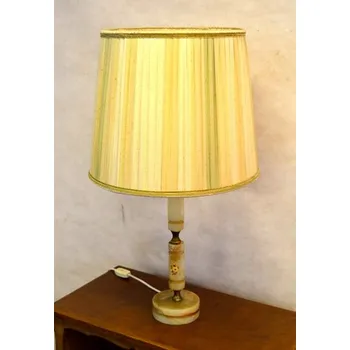 Lampička Stolní lampa mramorová mosazná