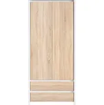 BRW Kaspian SZF2D2S bílá/dub sonoma