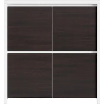 Komoda BRW Kaspian KOM4D bílá/wenge