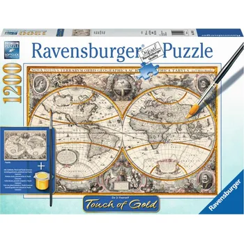Puzzle Ravensburger Touch of Gold Antická mapa světa 1200 dílků
