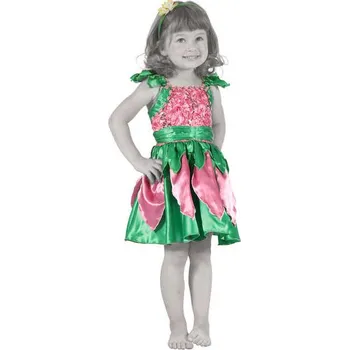 Karnevalový kostým _Ostatní 1_ KARNEVAL Šaty VÍLA KVĚTINOVÁ vel. XS (92-104 cm) 3-4 let KOSTÝM