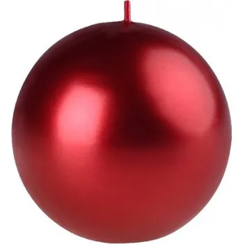 Svíčka Svíčka koule - 8 cm, met.červená