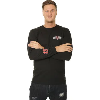 Pánské tričko tričko Thrasher Racing LS - Black M