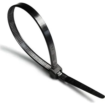 Stahovací páska Stahovací páska černá krátkodobě UV odolná, 22kg, pr.svazku 38mm, 4,8x160mm, 100ks v balení