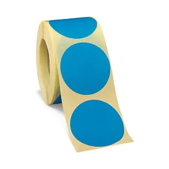 Speciální papír Samolepicí, značkovací kolečka Ø 50mm, modrá, 500ks na roli - Balení po 1 ks