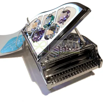 Žertovný předmět PIANO KLAVÍR Crystocraft - stříbrné