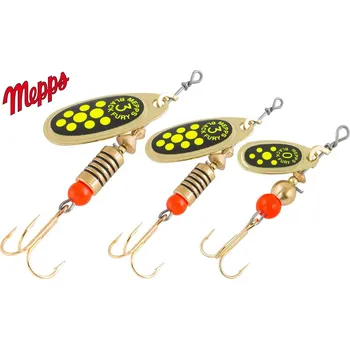 Nástraha MEPPS rotační třpytka Black Fury Gold Chartreuse velikost: 1/3,5 g