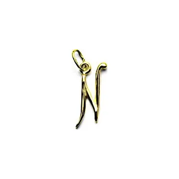 Přívěsek Zlatý přívěsek, žluté i bílé zlato, písmenko N - P 437 (Zlaté písmenko)