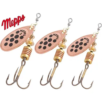 Nástraha MEPPS rotační třpytka Aglia Décorées Copper Black Dot velikost: 2/4,5 g