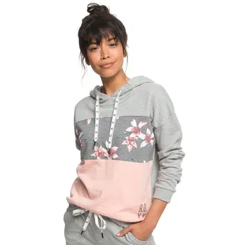 Dámská mikina Roxy Inside Cocoon Charcoal Heather Flower Field