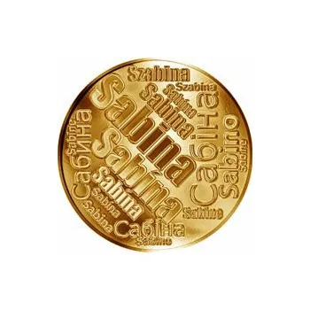Česká jména - Sabina - velká zlatá medaile 1 Oz